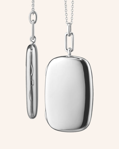 "Finn" Slim Locket in Sterling Silver